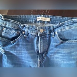 Levi’s white label high rise straight jeans